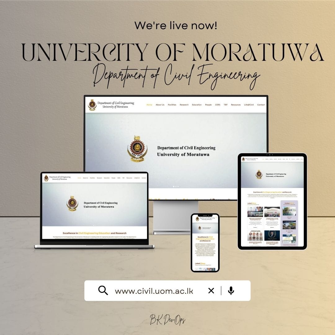 Department of Civil Engineering Univercity of Moratuwa